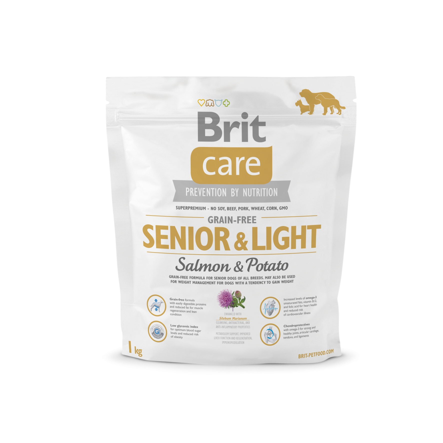 Karma sucha Brit Care Grain free Senior & Light Salmon Potato 1 kg 